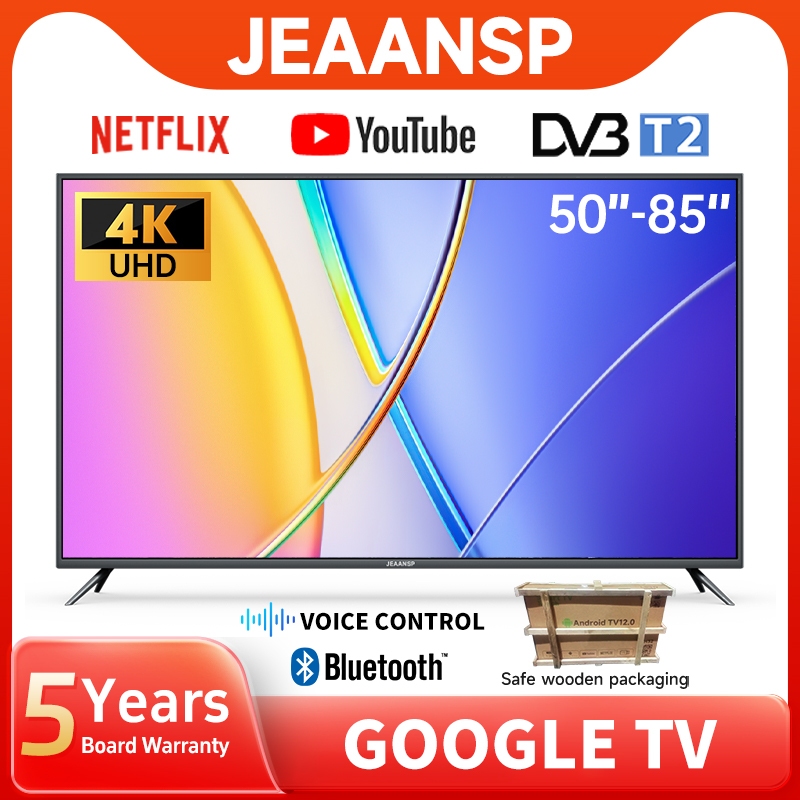 Smart TV 4K 65 75 Inch UHD TV 50/55 Android TV Bluetooth TV/WIFI/Voice/Google Play/Netflix/Youtobe