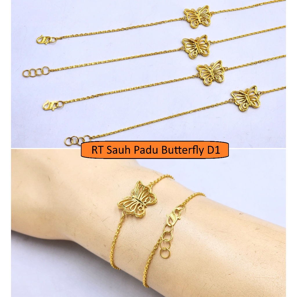RANTAI TANGAN SAUH PADU DESIGN EMAS 916 ORIGINAL EMAS 916 MURAH EMAS 916 BAJET GELANG 916 BRACELET