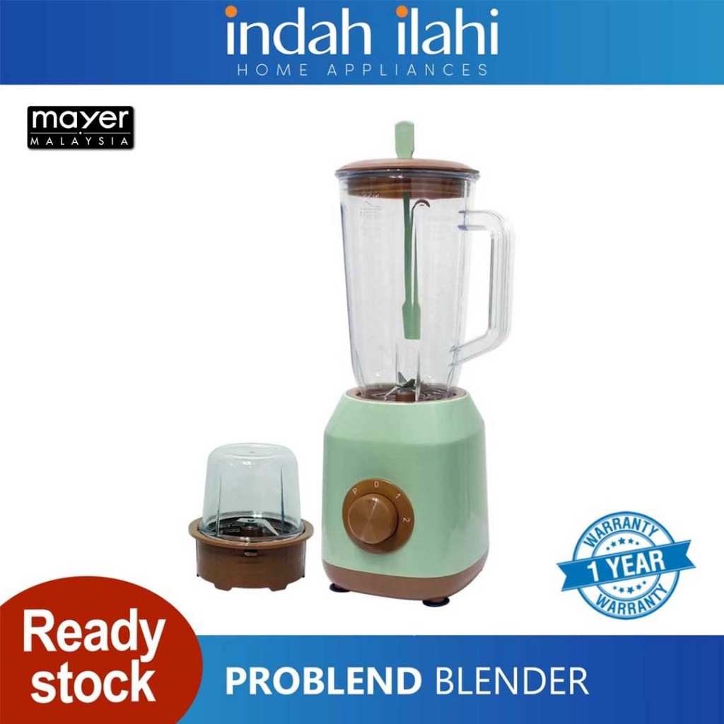 Mayer Mesin Pengisar Dengan Pengisar Kering - Blender Jar with Grinder 1.0L MMBL1023