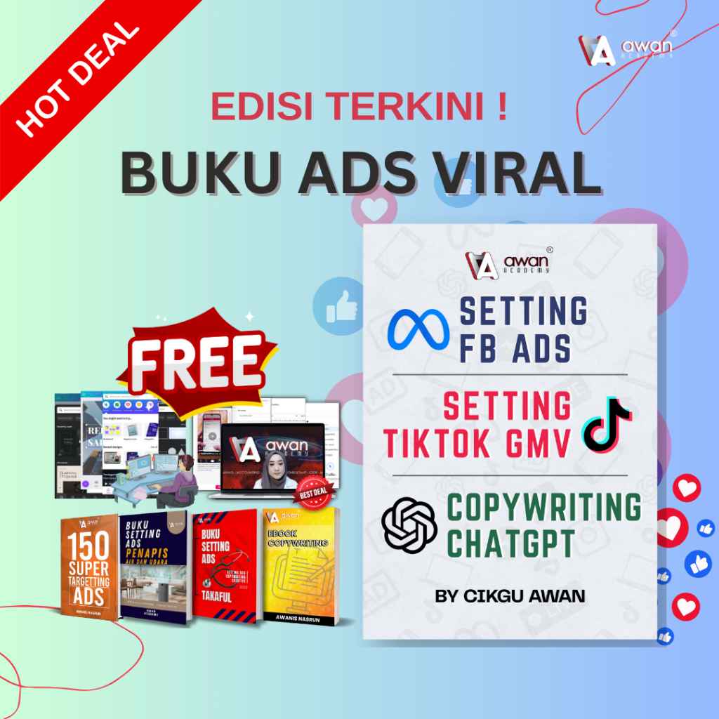 Buku Toturial Lengkap ( BUKU SETTING FB ADS, TIKTOK GMV & COPYWRTING CHATGPT)