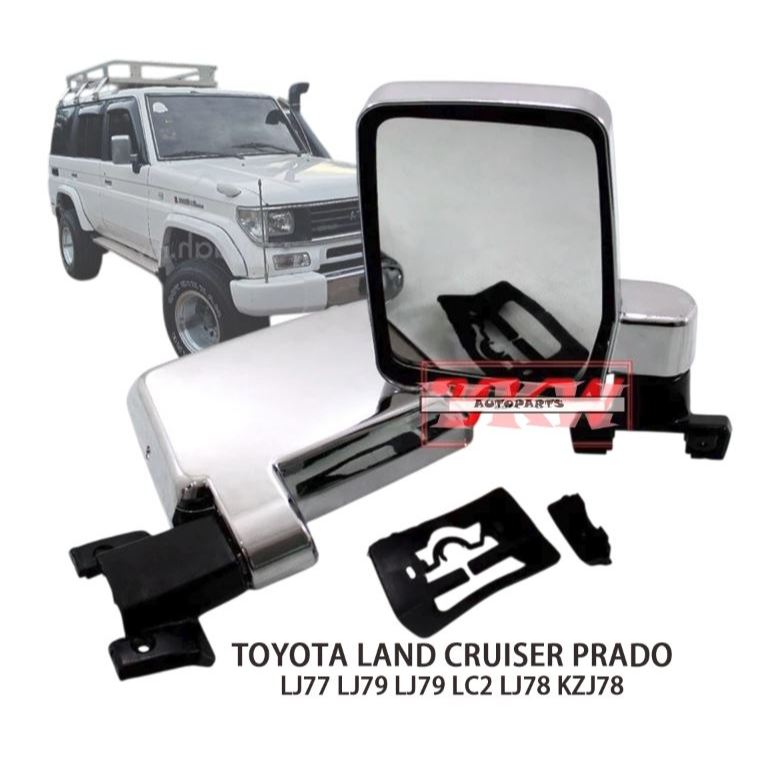 TOYOTA LAND CRUISER LANDCRUISER LJ77 LJ79 LJ79 LC2 LJ78 KZJ78 Chrome Manual Side Mirror Door Mirror Side View Mirror