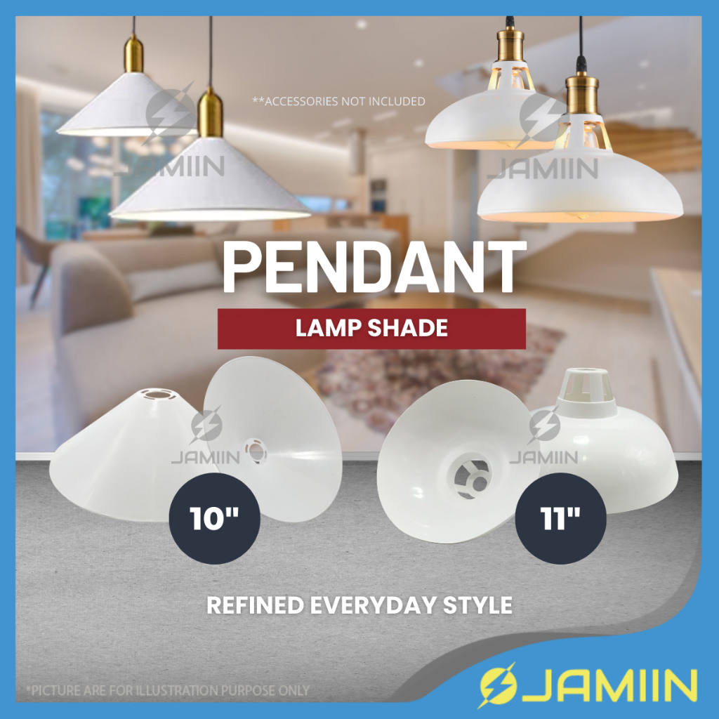 Global Pro Vintage 10 11 Inch PVC Coolicon Modern Pendant Lamp Pendant Lamp Shade White Perfect Living Room Office Cafe