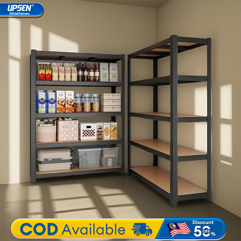 UPSEN 3-7 Tier boltless rack full metal shelf heavy duty rak dapur rak besi bertingkat stainless steel  Storage rack