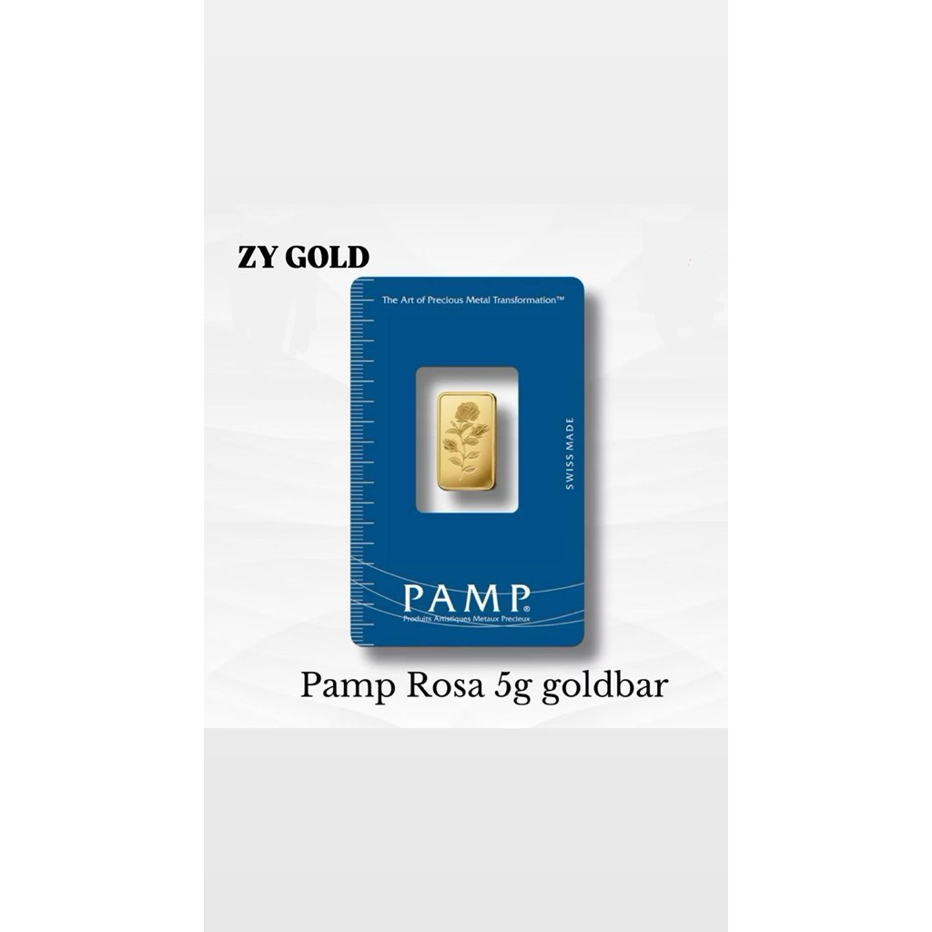 Suisse Pamp 5gram(5g) Minted Gold bar 999.9GOLD(Rosa Collection)