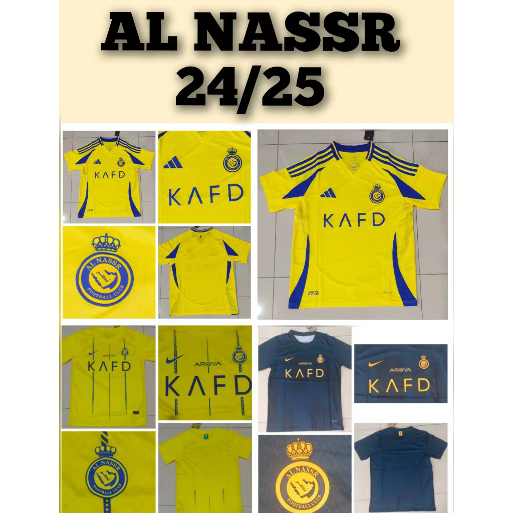 Al Nassr Jersey Home Kit Away Kit 3RD Kit Training Kit Al Nassr Jersi Bola Sepak