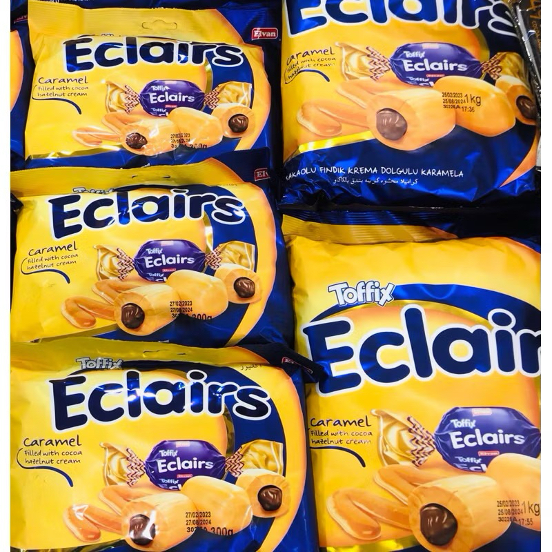 Coklat Elven Toffit Eclairs Caramel( 1 KG/300g/30pcs)coklat Sedap&viral