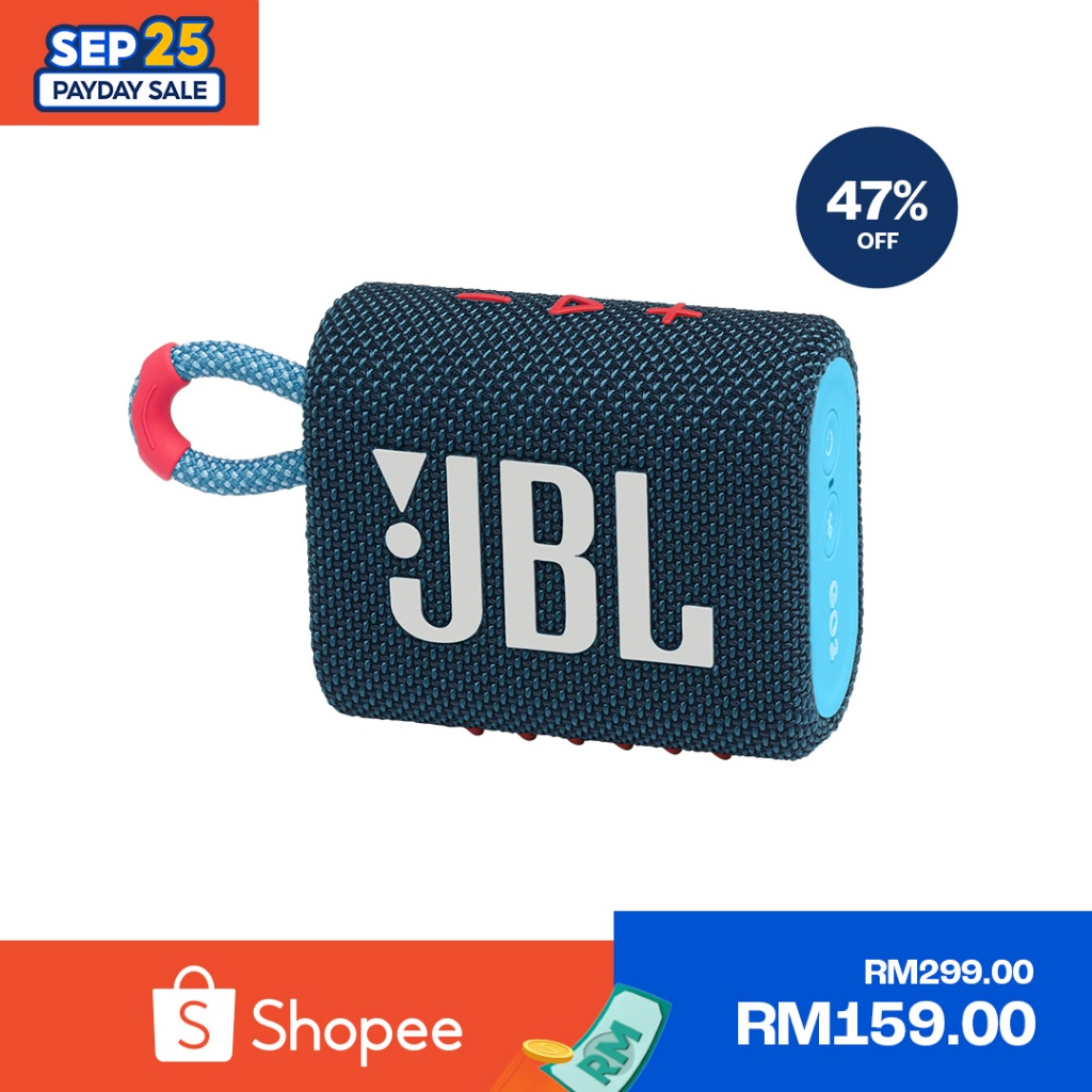 JBL GO 3 Portable Waterproof Bluetooth Speaker