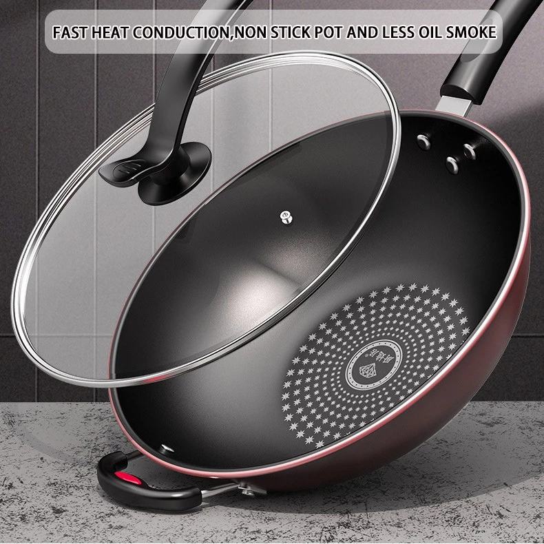 32CM/34CM Non Stick Pan Composite Diamond Coating High Quality Non Stick Kitchen Iron Frying Pan