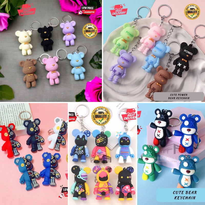 [Wholesale World] New Cute Gloomy Bear Keychain Colorful Pendant Free Gift Handbag Pendant Souvenirs Decoration