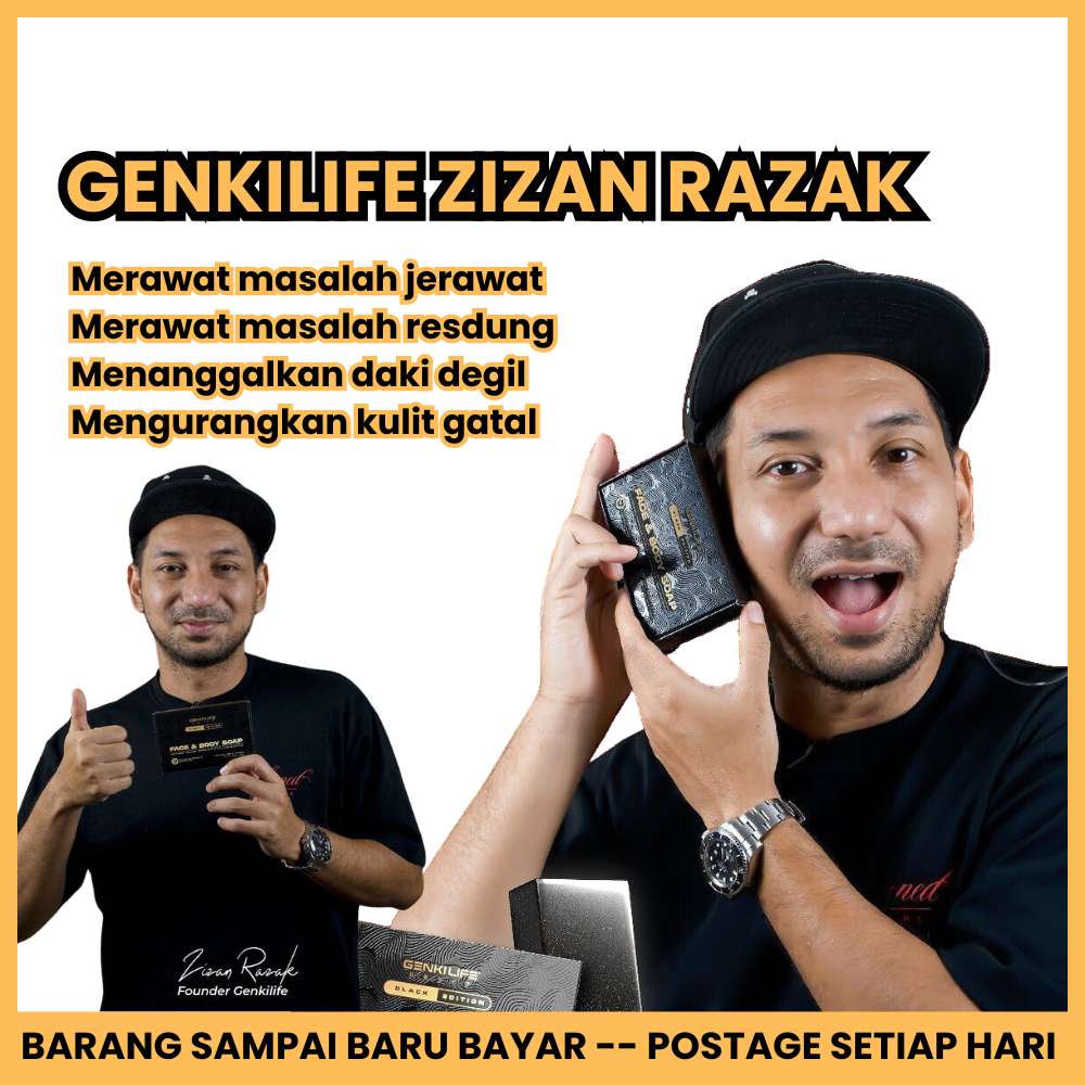 GENKILIFE Sabun Genkilife By Zizan Razak Original HQ Untuk Hilangkan Jerawat Jeragat