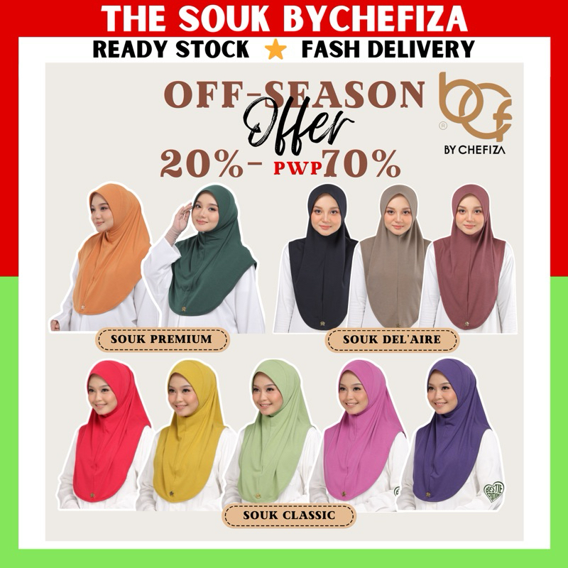 [ LESS 20% OFF Season Offer ByChefiza ] Tudung Sarung Souk BCF | Classic | Premium