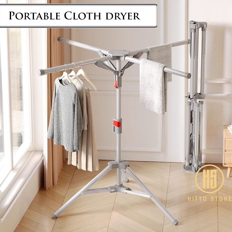 Hitto portable indoor cloth dryer foldable drying rack 4arms and 6 arms