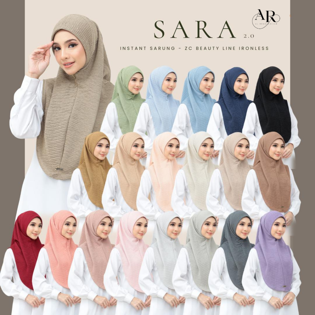 Tudung Sarung Sara Beauty Line Saiz M L instant Hijab