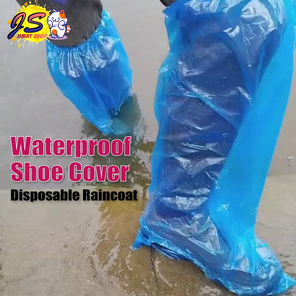 1pcs Waterproof Rain Rainproof Foot Overshoes Disposable Raincoat Plastic Medical Shoe Cover Protective Rubber Wear