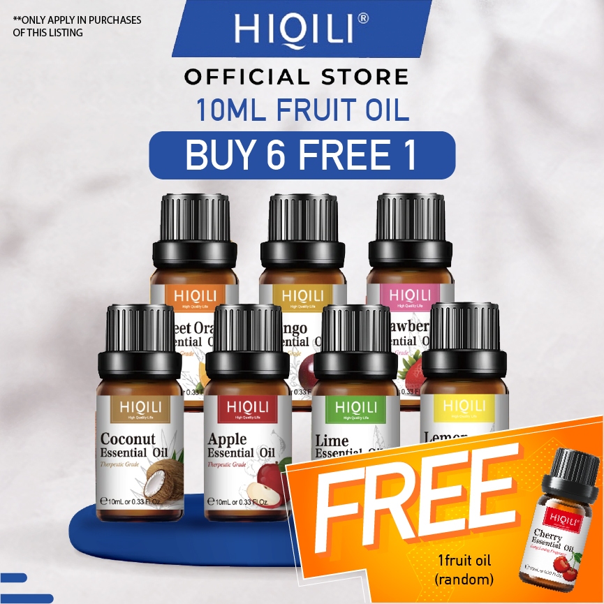 HiQiLi 10ML Fruit Extract Essential Oil Apple Orange Lemon Strawberry Watermelon Candle Soap Making