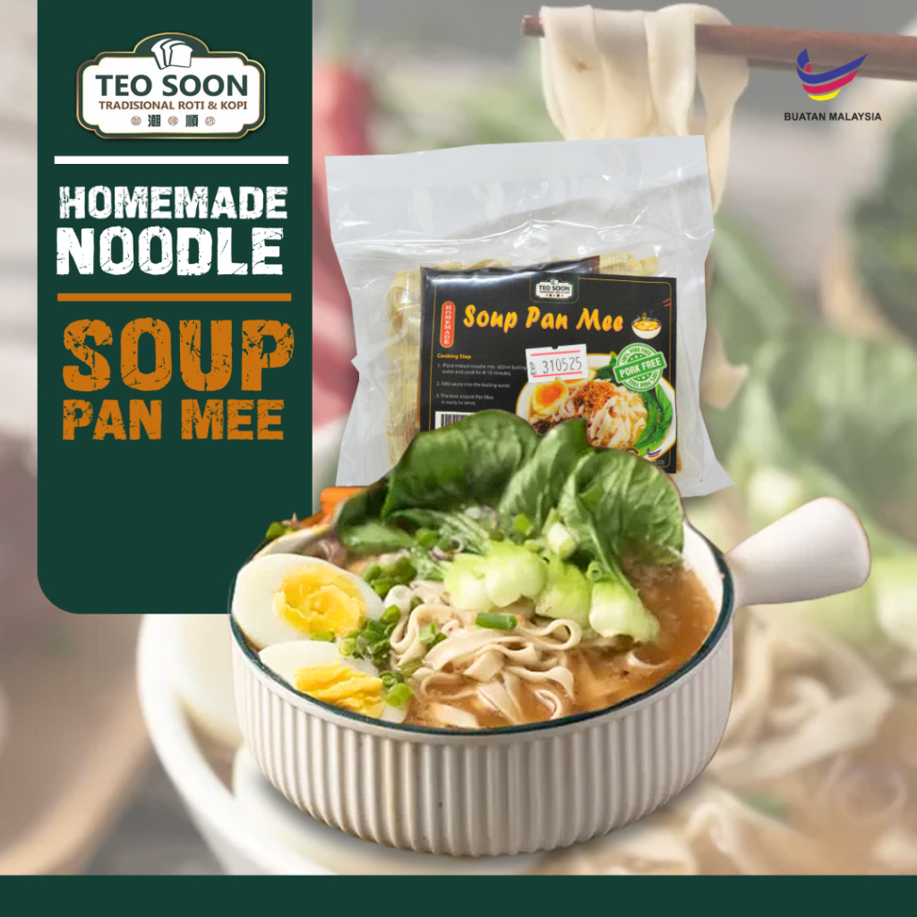 TEO SOON Homemade Soup Noodle Soup Pan Mee/Soup Thin Mee
