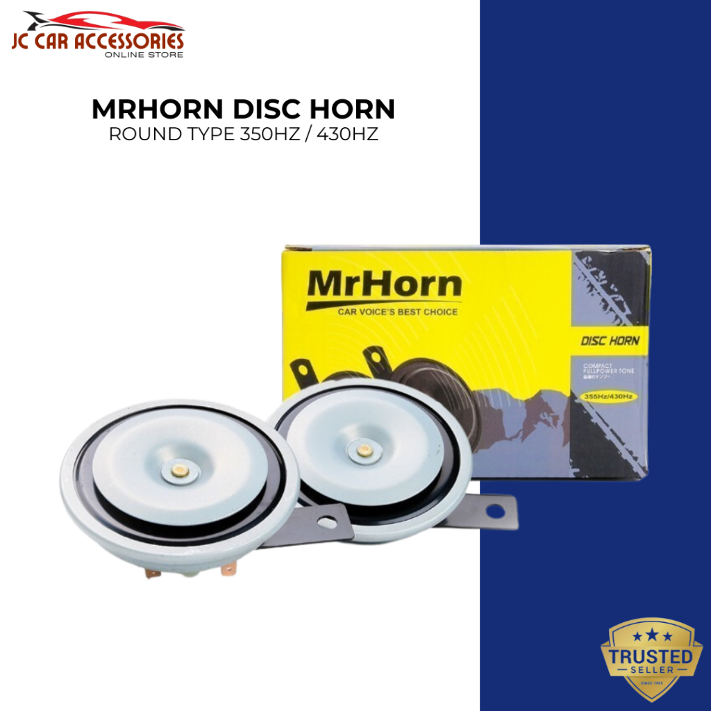 Mrhorn Car Round Type Disc Horn 350HZ/430HZ Proton Perodua Toyota Honda Horn Kereta Set