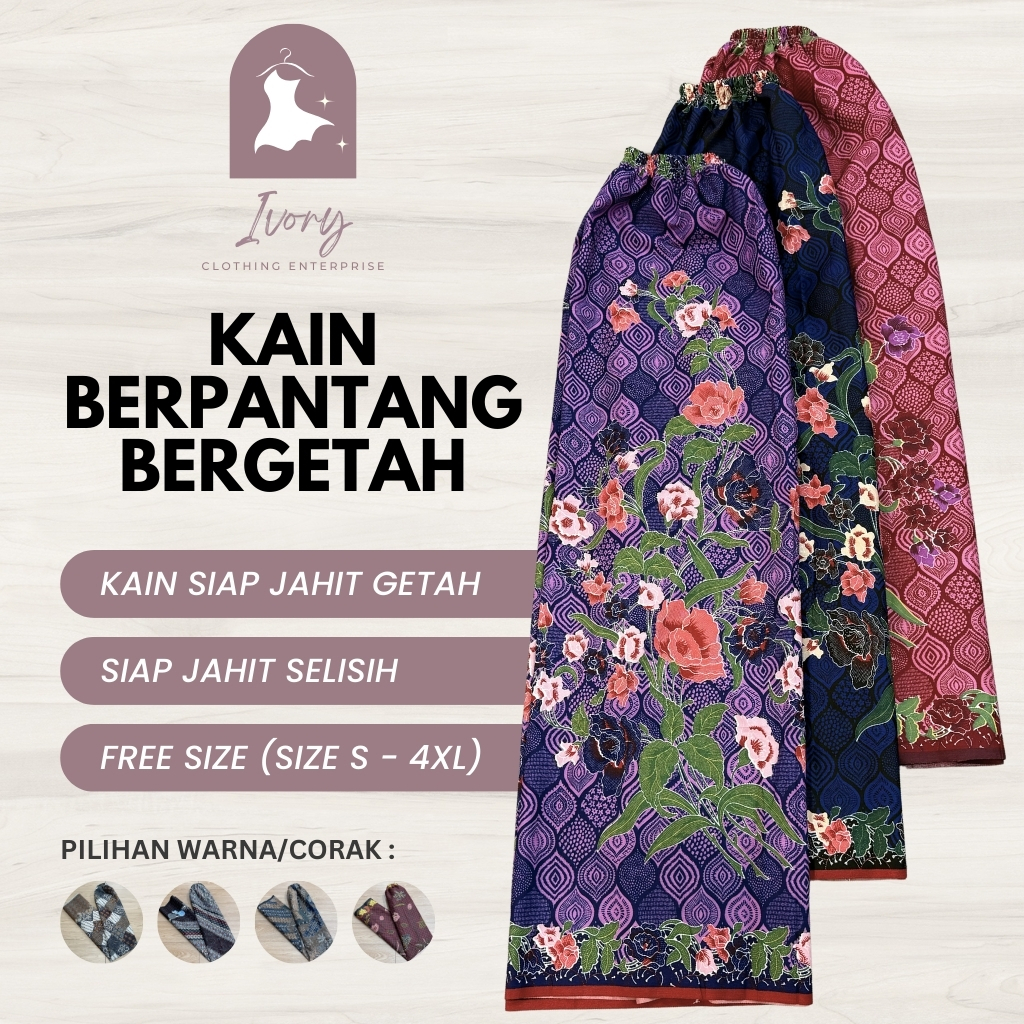 Kain Berpantang Bergetah / Confinement Sarong / Kain Batik Instant / Basahan / Maternity Skirt [2048 - 2050]