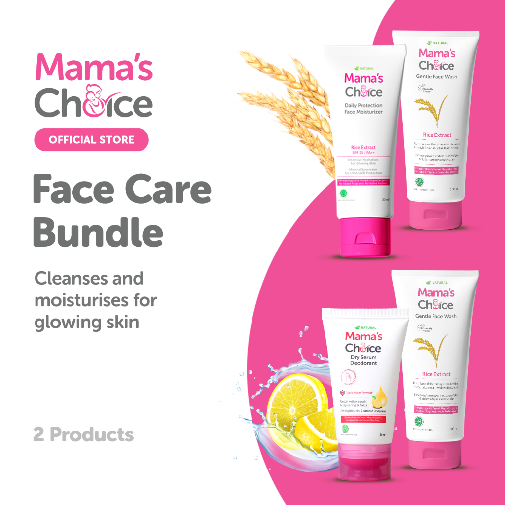 Mamas Choice Self Care Bundles - Face Wash + Face Moisturizer | Deodorant + Face Moisturizer