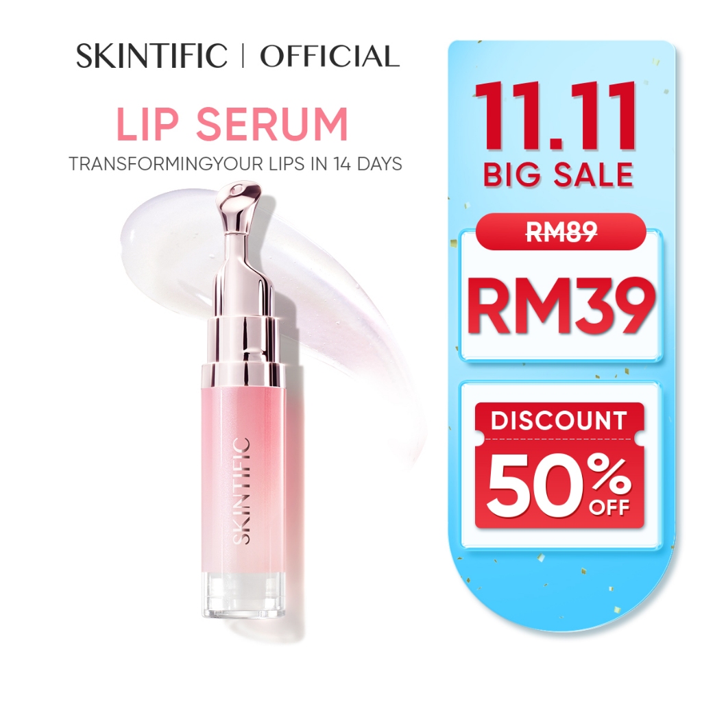 [New Launch] SKINTIFIC Peptide Brightening Lip Serum Brighten Even and Smoothen Lip Balm lip mask lip treatment