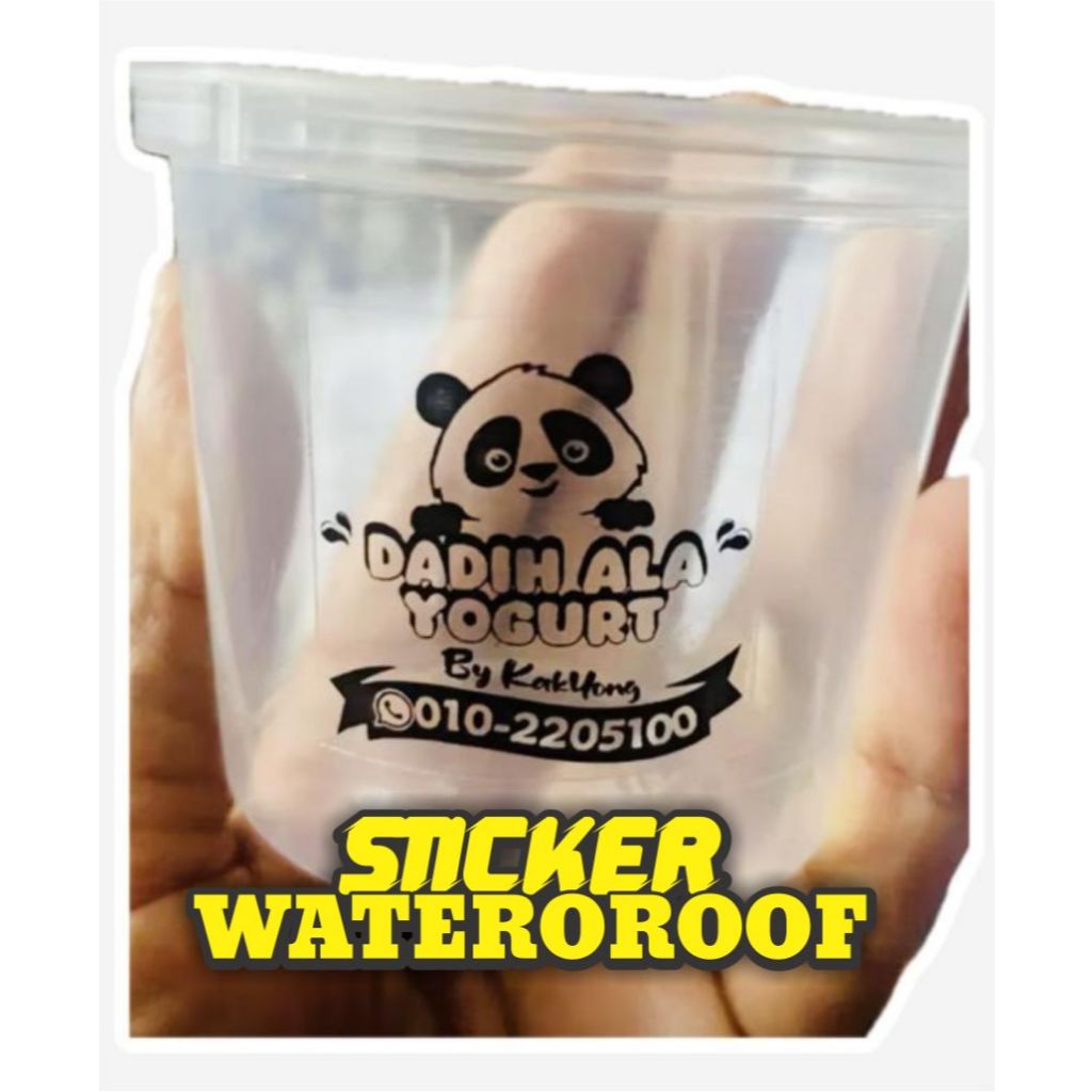 ❤️‍50PCS❤️‍STICKER LABEL AISKRIM WATERPROOF (TOP PRODUCT SELLING LABEL STICKER TRANSPARENT AISKRIM MALAYSIA CUTE