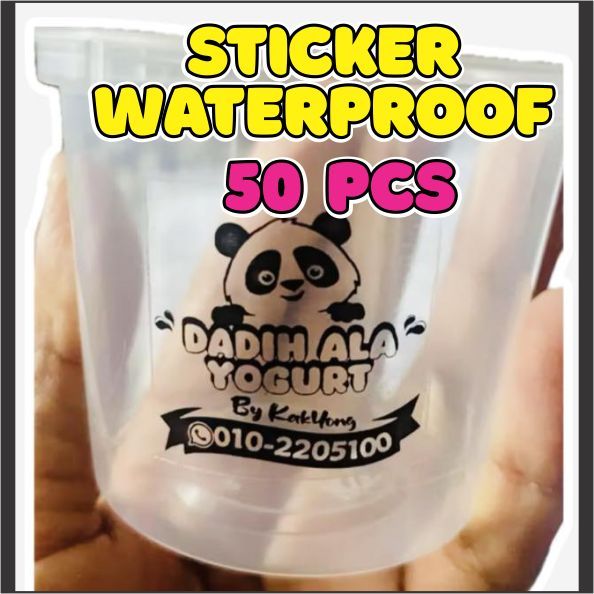 ❤️‍50PCS❤️‍STICKER LABEL AISKRIM WATERPROOF (TOP PRODUCT SELLING LABEL STICKER TRANSPARENT AISKRIM MALAYSIA CUTE