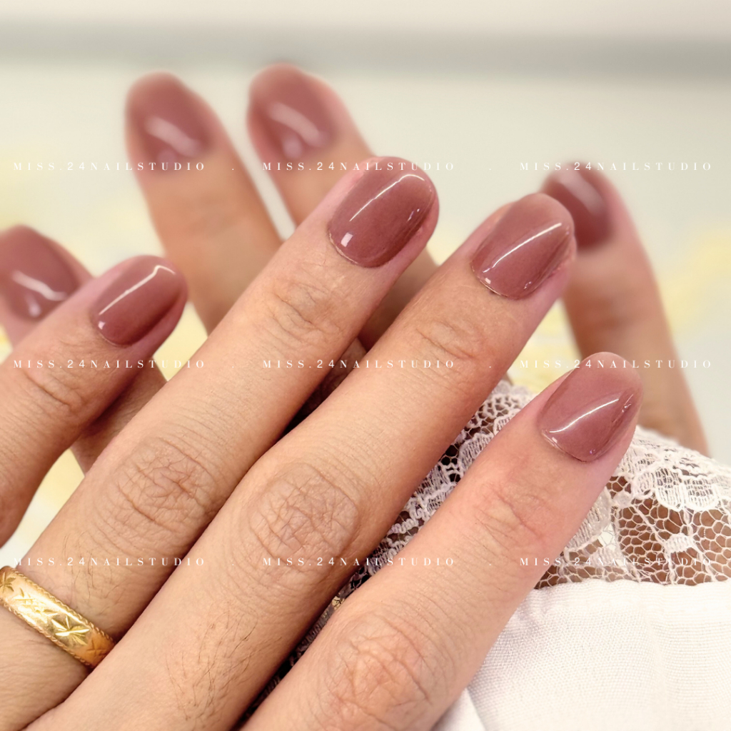 [ Square Round A-Series] Hand Painted Natural Polish Fake Nail Premium Quality Reusable Daily Use