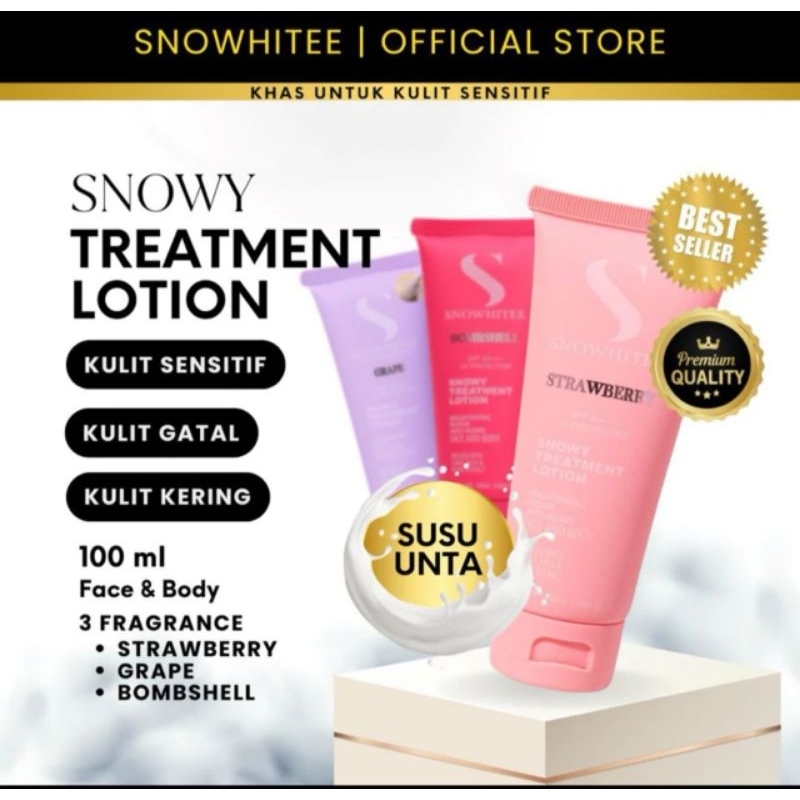 SNOWHITEE Treatment Lotion Susu Unta 100ML Merawat masalah kulit sensitif eczema gatal-gatal ruam