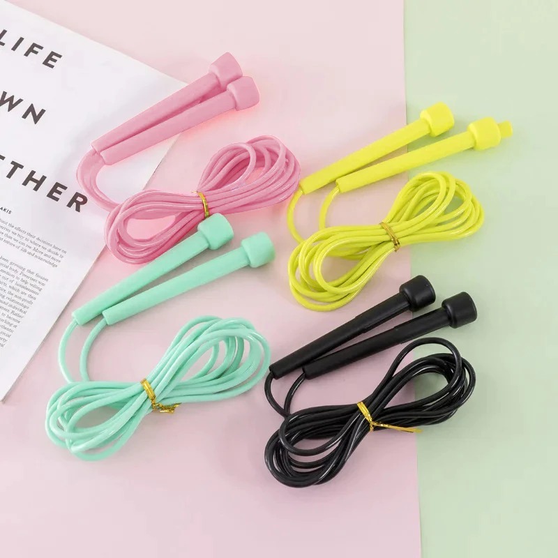 <Colorful>Skipping Rope Jumping Rope Tali Lompat Adjustable Speed Rope Fitness Equipment Workout Exercise Training Nylon