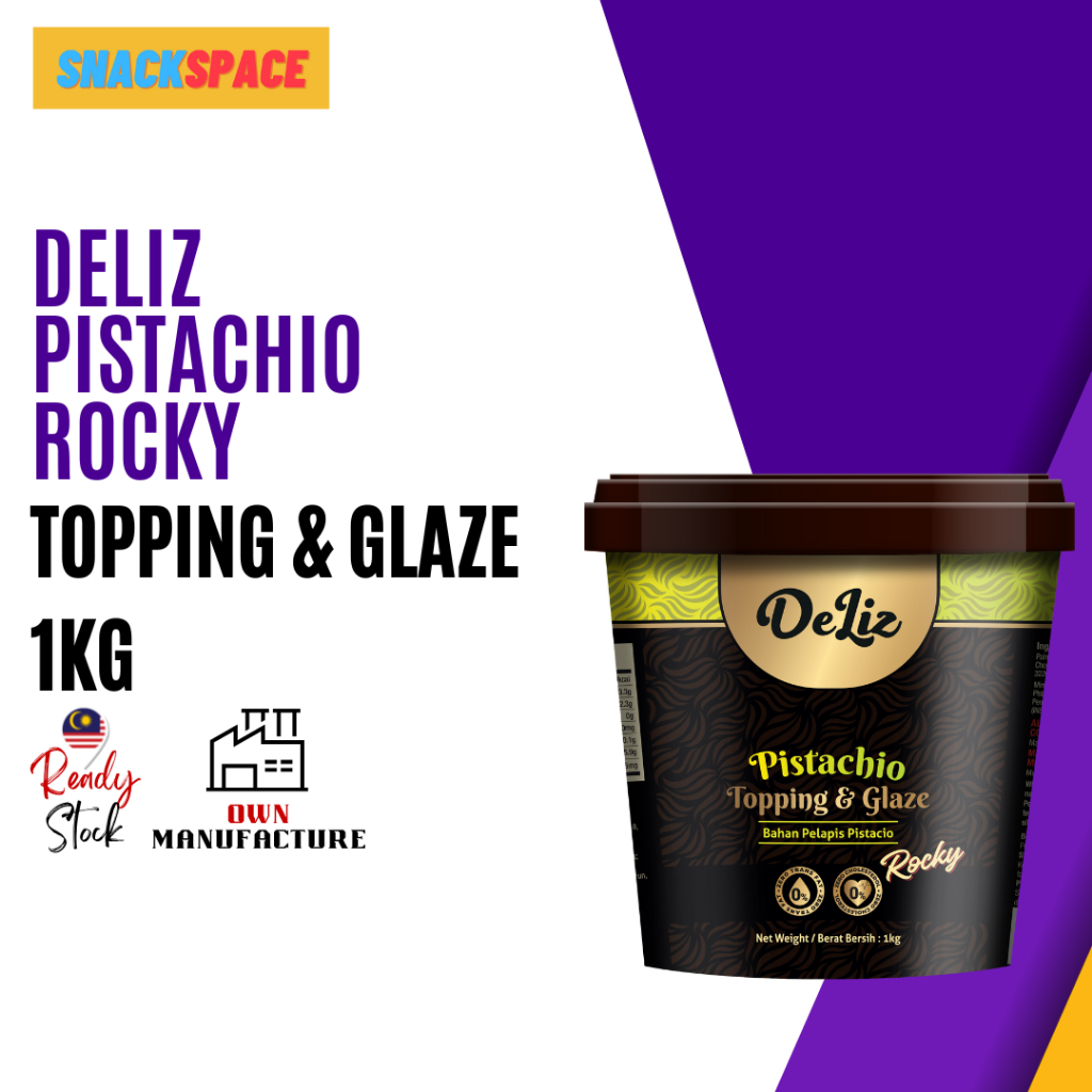 Deliz Topping & Glaze Pistachio/ Pistachio Rocky 1KG Halal
