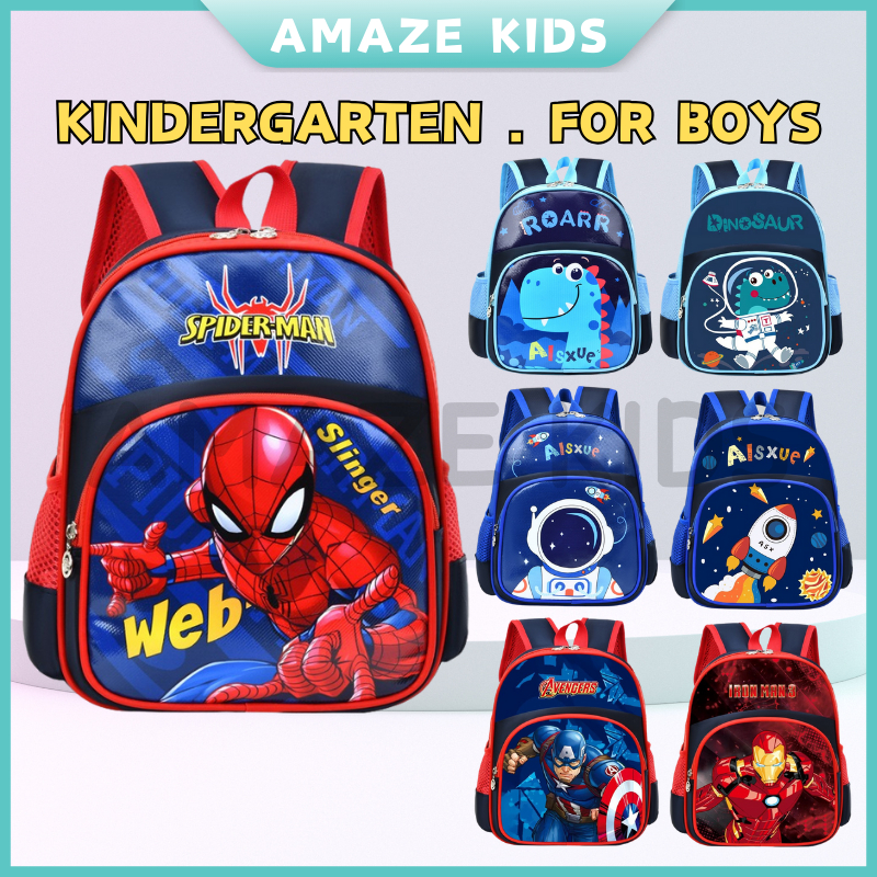 AMAZEKIDS Kindergarten School Bag Boy Kids Waterproof Backpack Bagpack Beg Tadika Budak Lelaki Viral 幼儿园书包男