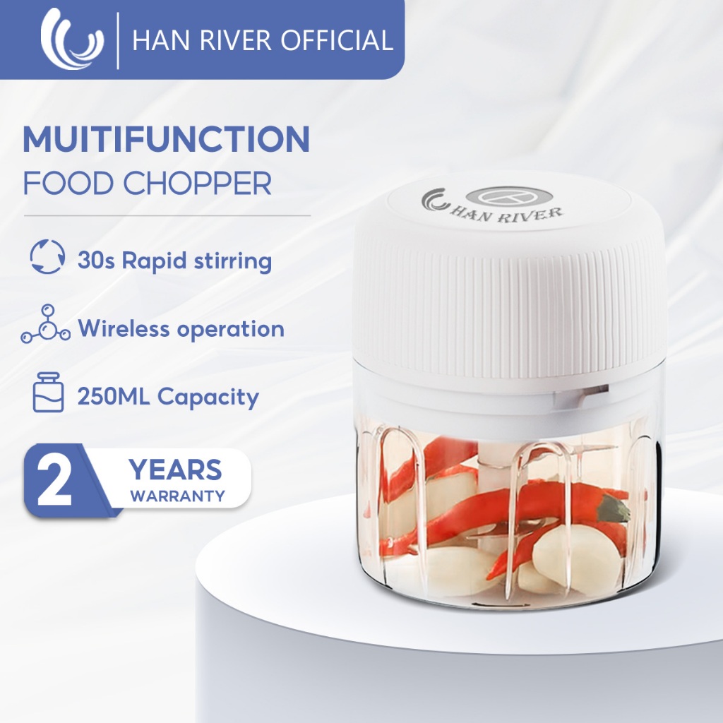 HAN RIVER Mini Blender & Food Chopper 250ml (Tanpa Wayar)