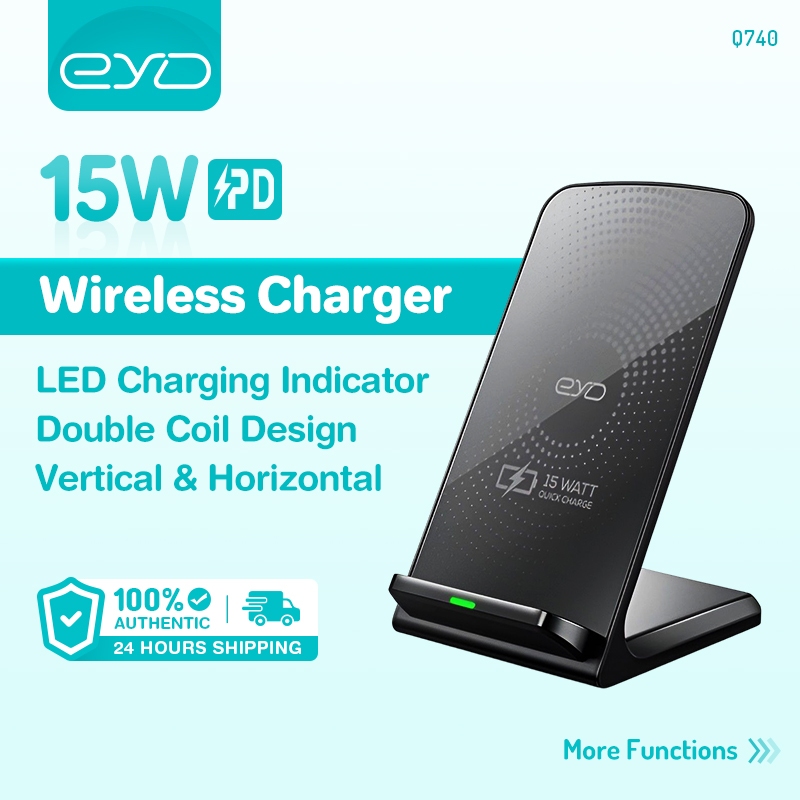 EYD 15W Qi Wireless Charger Stand Fast Charging Dock Station