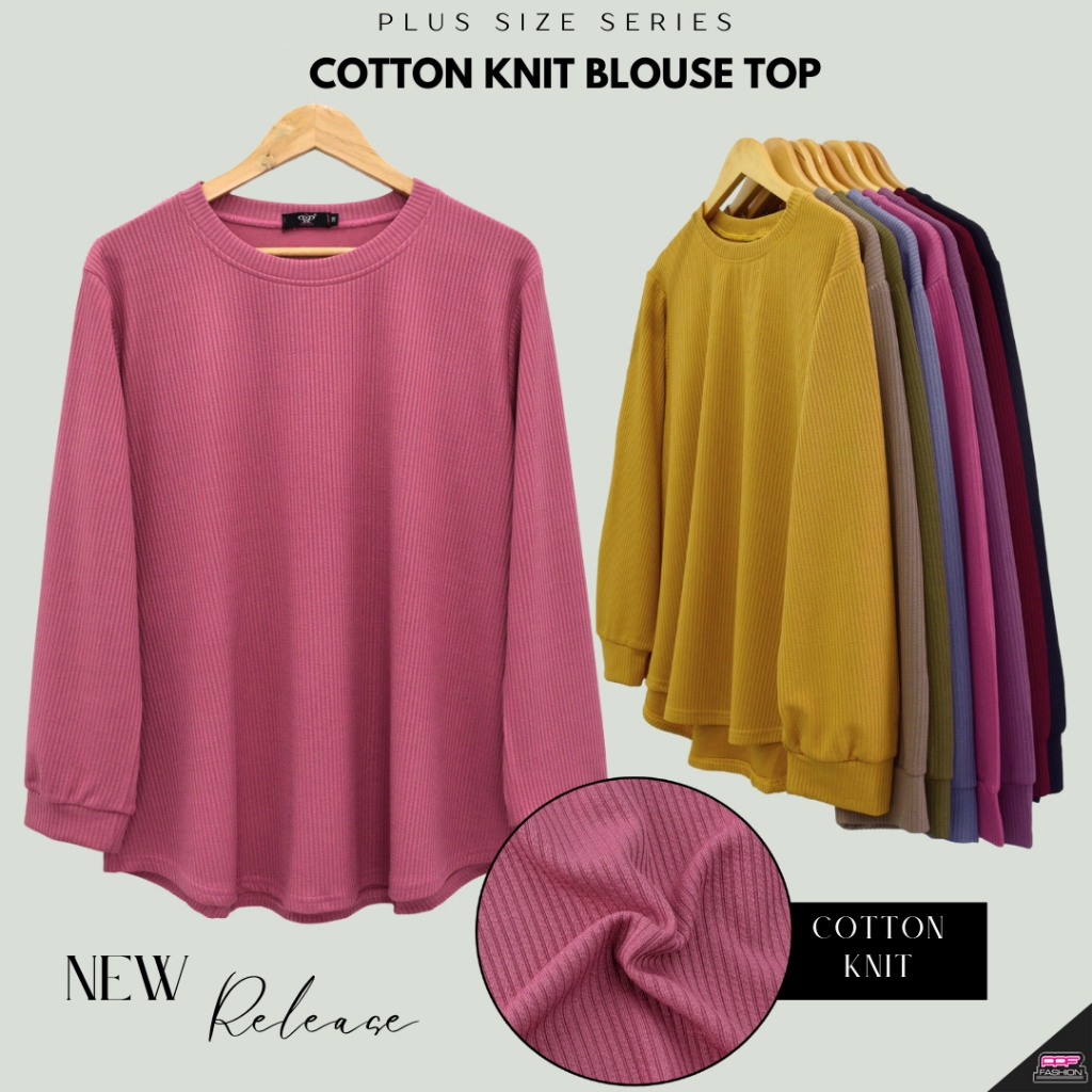 PPF 5307 Exclusive Cotton Rib Knit Long Blouse Blouse ironless Blouse Knited tshirt Muslimah Blouse Labuh