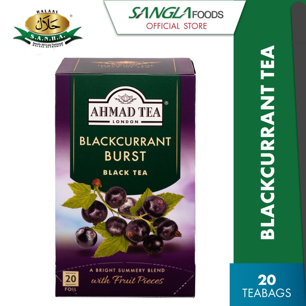 Ahmad Tea Blackcurrant (20 Teabags) Halal Certified
