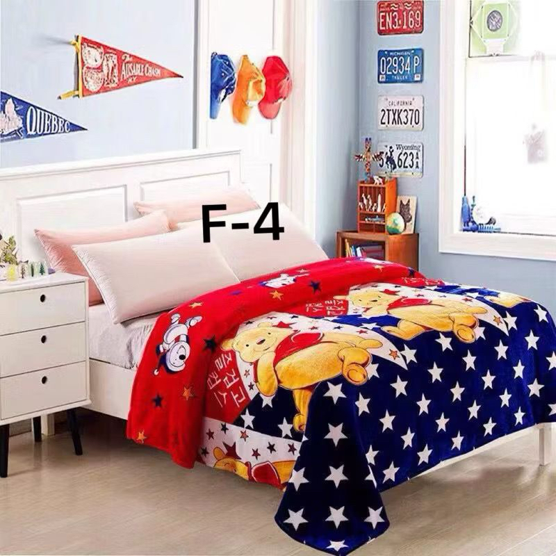 Selimut Baldu Gebu Lembut Bercorak Murah Soft Comforter Fluffy Fannel Fleece Blanket Printed