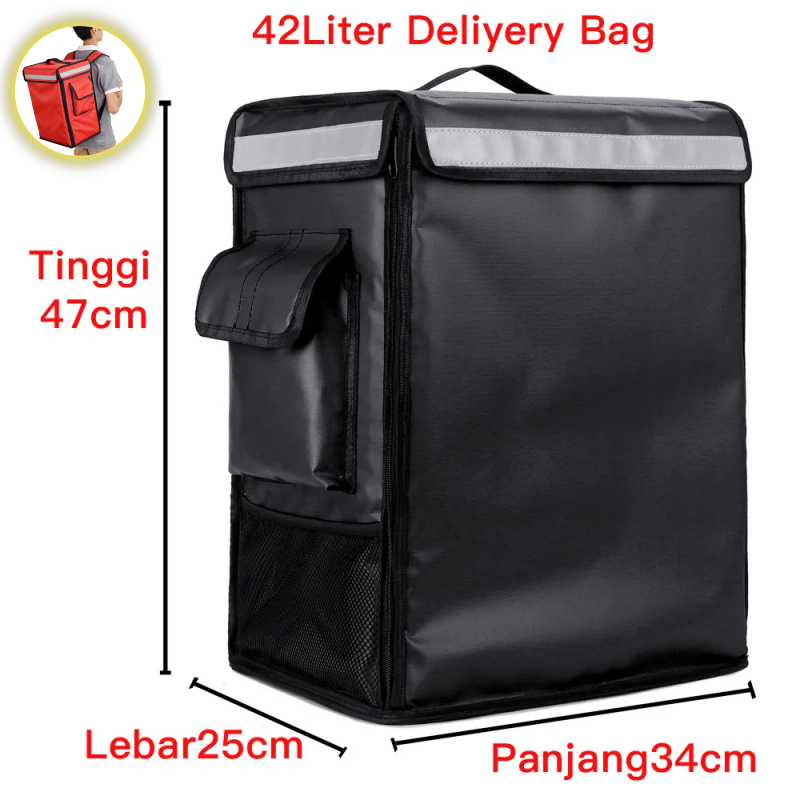 Insulated Thermal Delivery Box Food Delivery Bag Motorcycle 22-62L Delivery Insulated Bag Takeaway Bag Waterproof