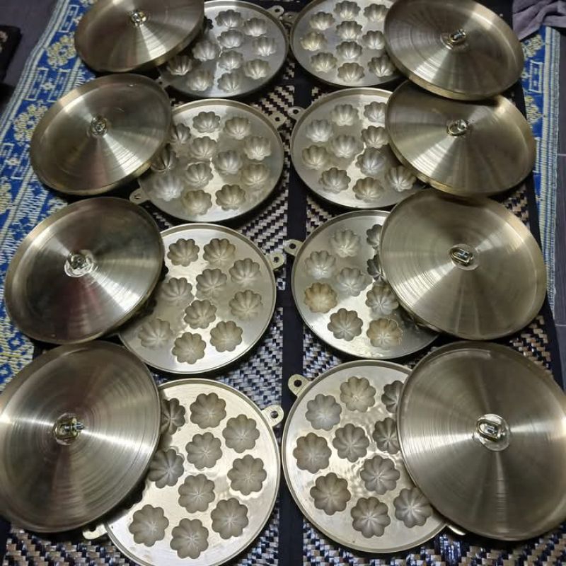 Acuan tembaga kuih bahulu cermai cara berlauk kuih apam lambung