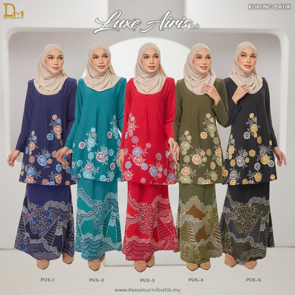 NEW COMBO OFFER KOD U5 BAJU KURUNG DAN BAJU KEMEJA BATIK LUXE AIRIS 2.0 SEDONDON (SWISS CREPE) | DESA MURNI BATIK