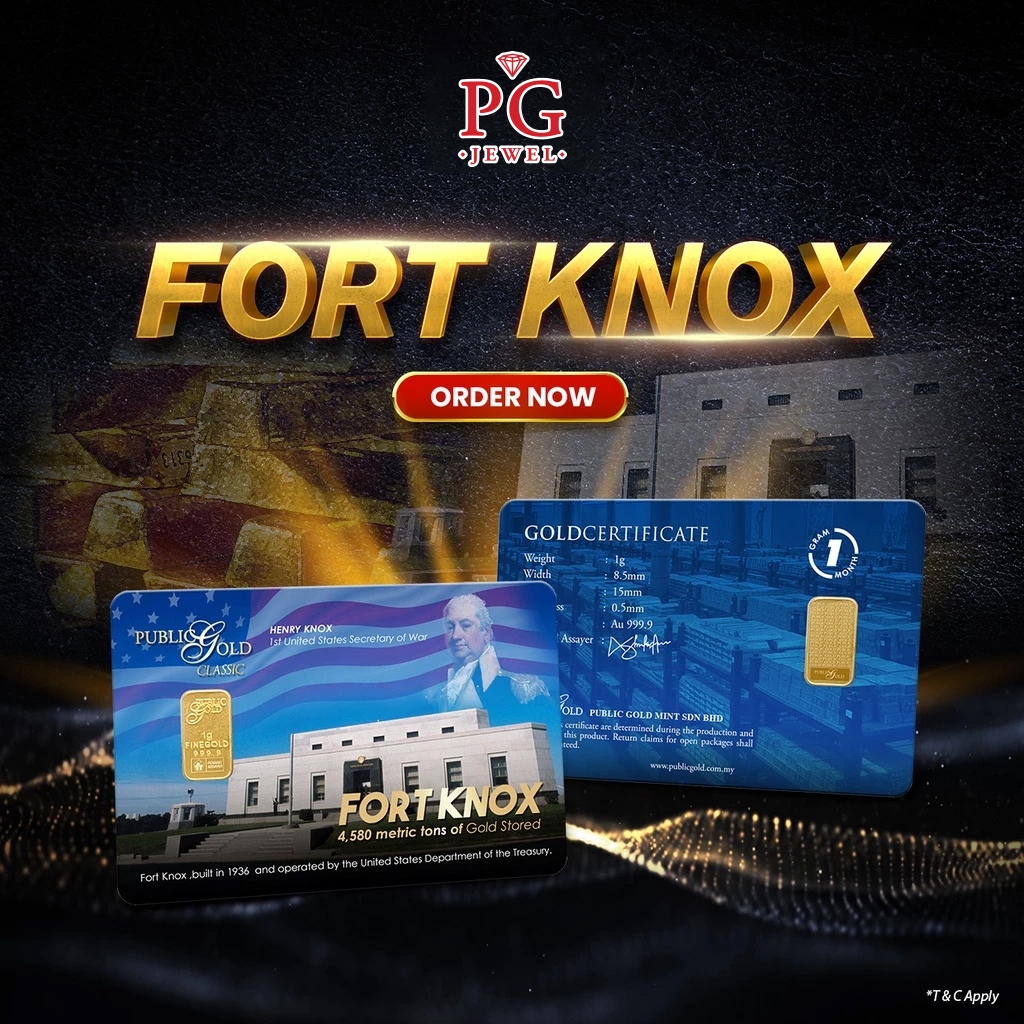 Public Gold Bullion Bar 1g (Au 999.9) - Fort Knox
