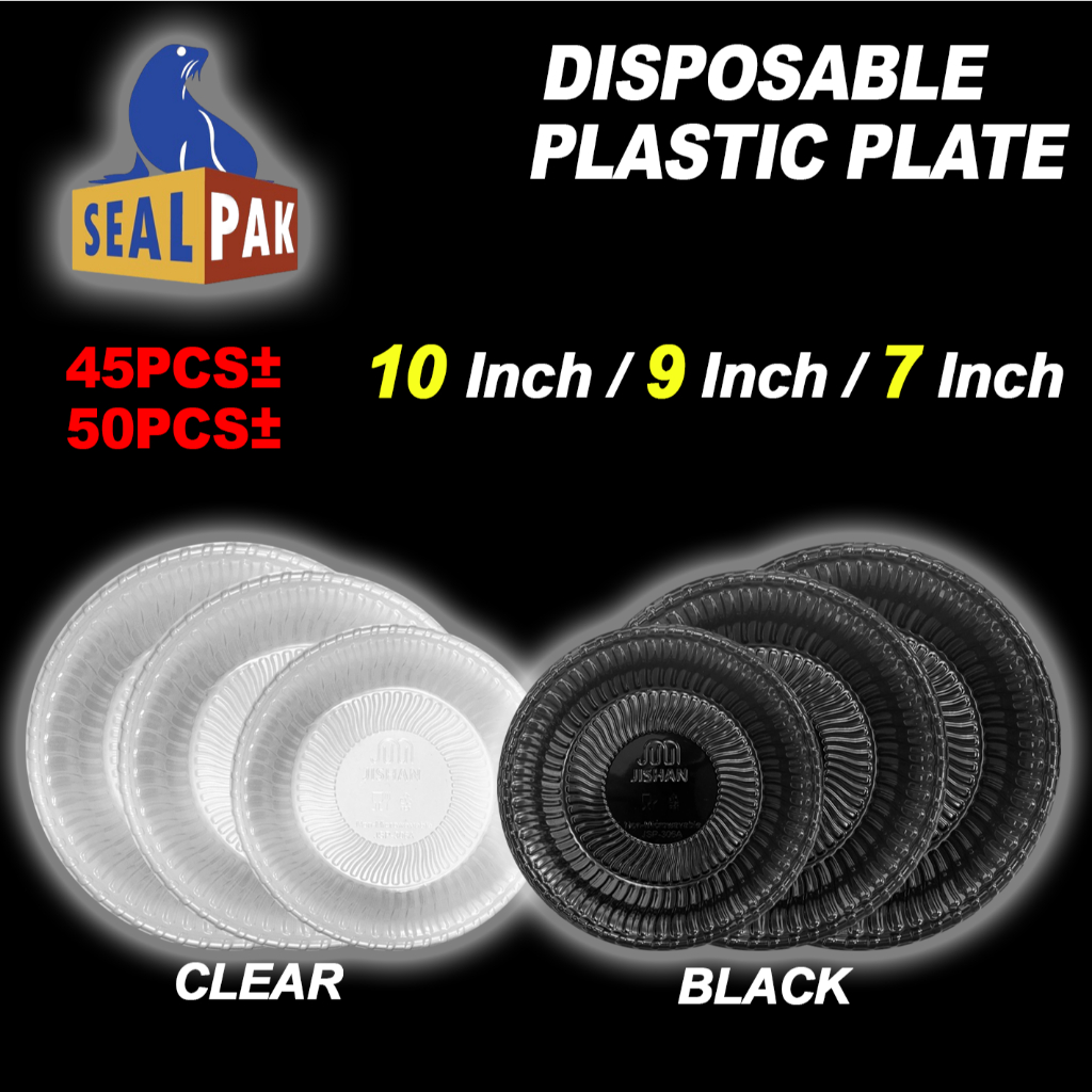 7/9/10" Disposable Plastic Plate Plastik Murah /Kenduri Catering Party Buffet Pinggan 一次性塑料盘