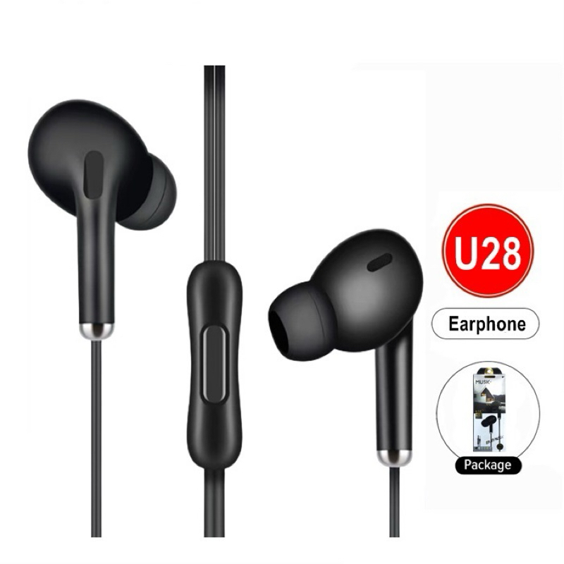 READY STOCK !! Earphone Macaron In-Ear Hi-Fi U28 Extra Bass