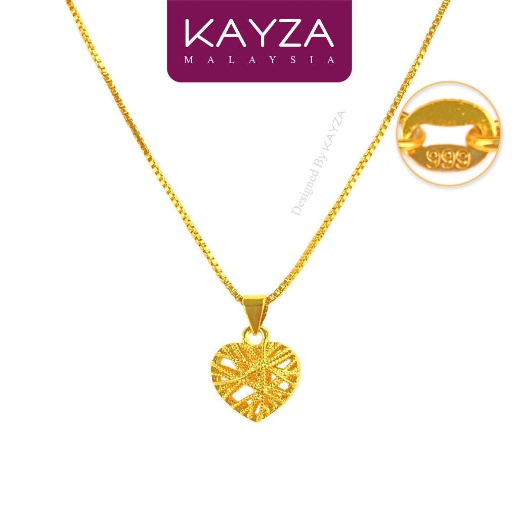 41N KAYZA Knitting Love Necklace Handcrafted Designs in Vietnamese Gold - Reka Bentuk rantai leher dengan Emas Vietnam