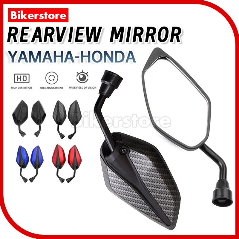 Yamaha Honda Rear View Mirror Side Mirror Sisi Cermin Carbon LC135 Y16 Y15 RSX RS150 WAVE DASH LAGENDA EX5 SRL NVX VARIO