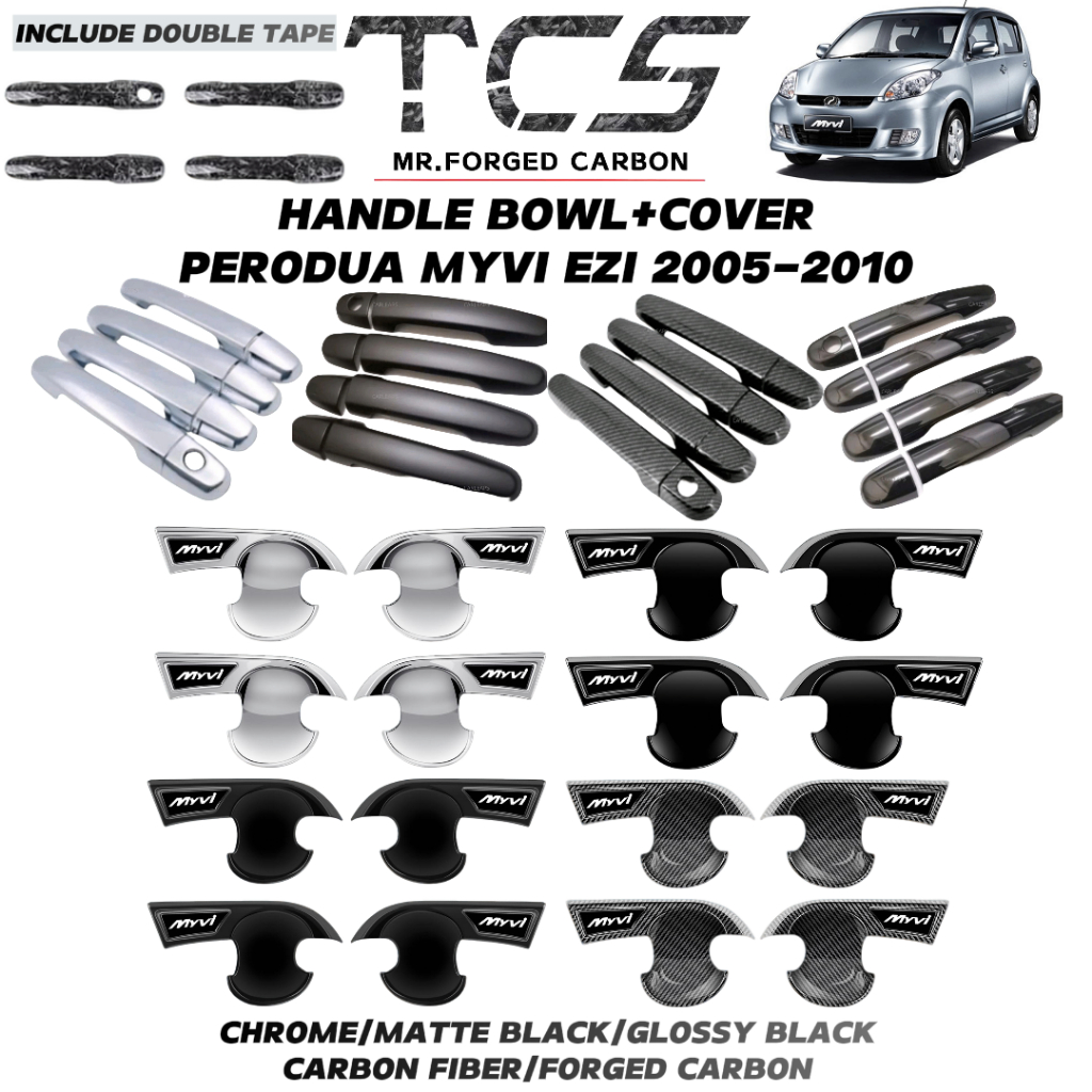 TCS PERODUA MYVI EZI 2005-2010 CAR DOOR HANDLE BOWL COVER GARNISH ACCESSORIES