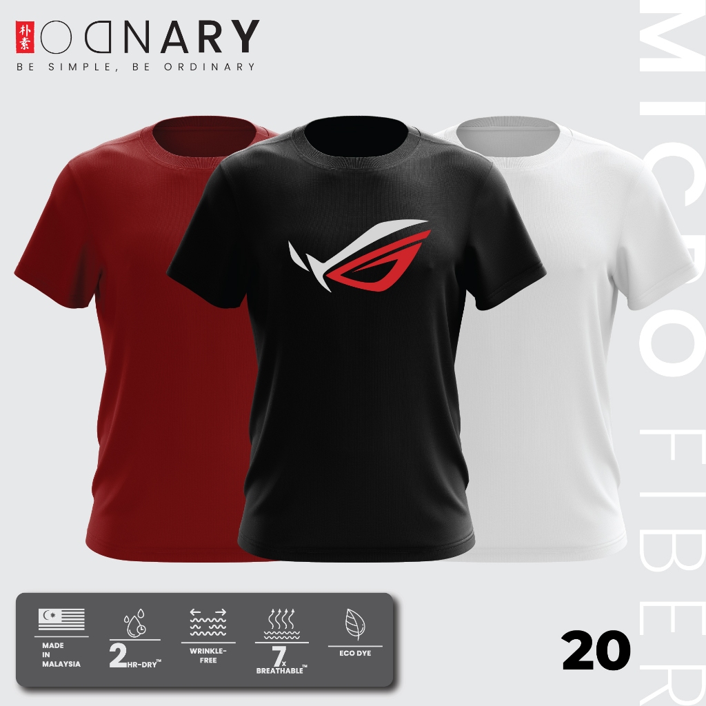 ?Janji Premium!?Microfiber ASUS ROG Tshirt A4 Logo 20