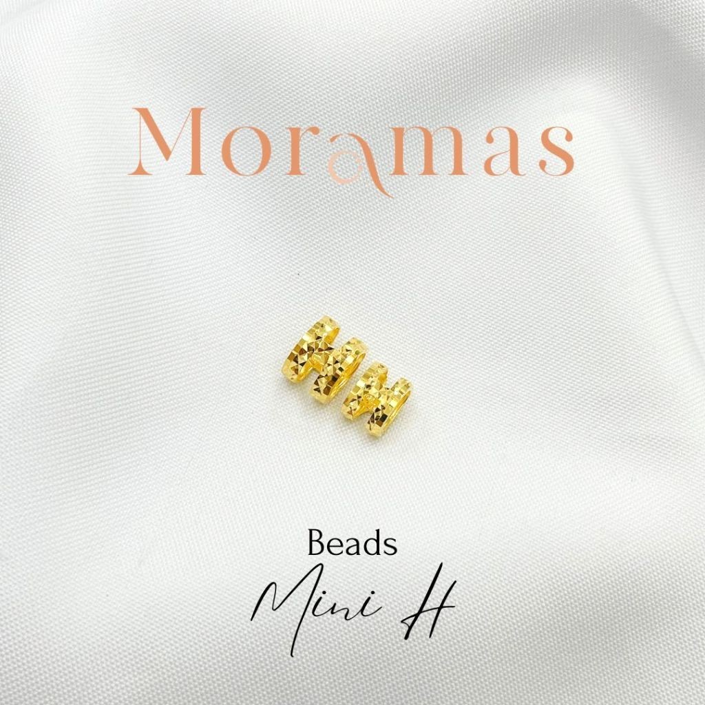 Moramas  Mini H Beads 916 Gold/ Bead H Mini Emas 916/ H型串珠916金 #Gift #Charm #Hermess