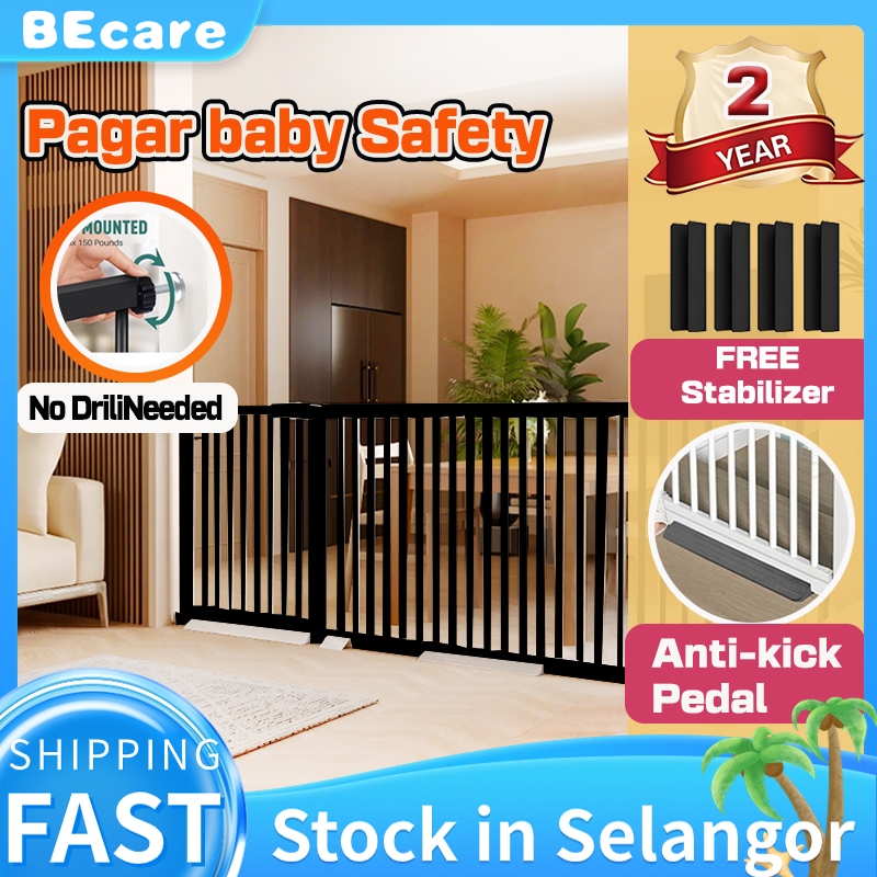 [Gen75-360CM]Pagar Baby Safety Gate Baby Safe Fence Pet Gate Spenghadang Baby Pagar Budak 樓梯圍欄