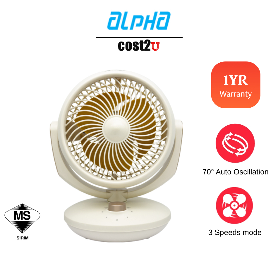 ALPHA Motto Desk Fan 6"/7" | Motto Desktop Fan DT C11 DT C12 DT C13 (Air Circulation Fan Kipas Meja Table Fan 風扇)