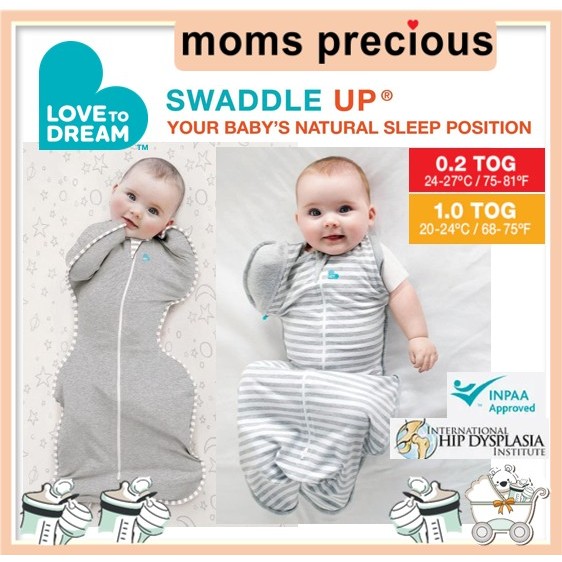 Love to Dream SWADDLE UP™ Stage 1 & 2 - Original/Lite/Transition Bag (0.2/1.0 TOG) Bamboo